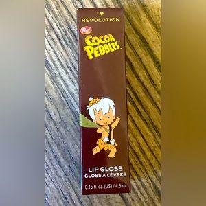 New! 🤎Revolution x Cocoa Pebbles🤎Bamm-Bamm Lip Gloss, New in Sealed Box!